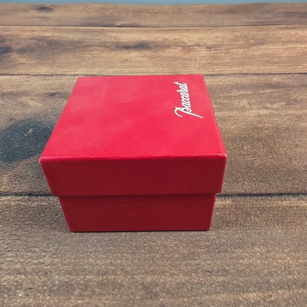 Baccarat Jewelry Gift Box OS Red Excellent Square Logo Presentation Pouch